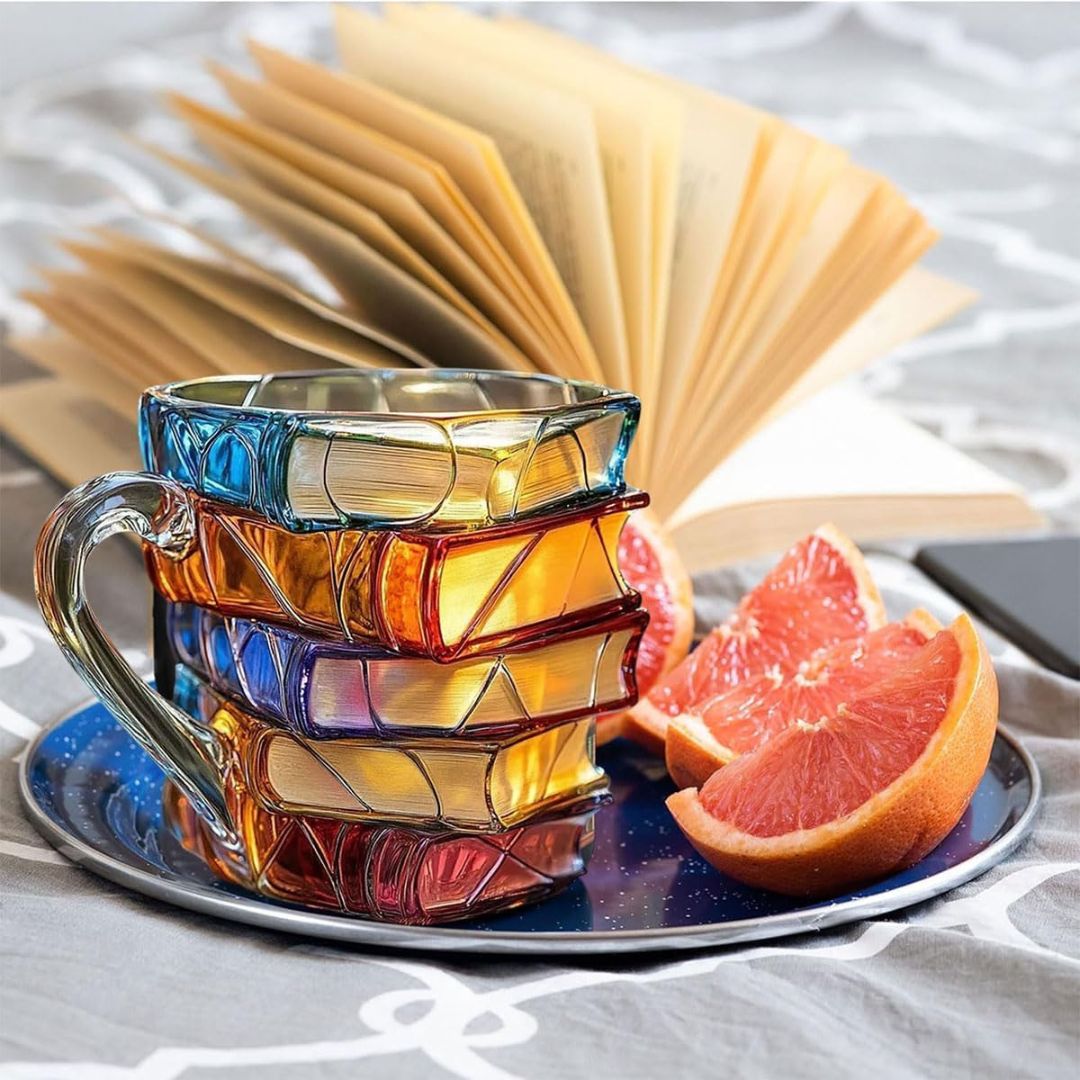 Tasse Unique en 3D Fait Main pour les Passionnés de Lecture
