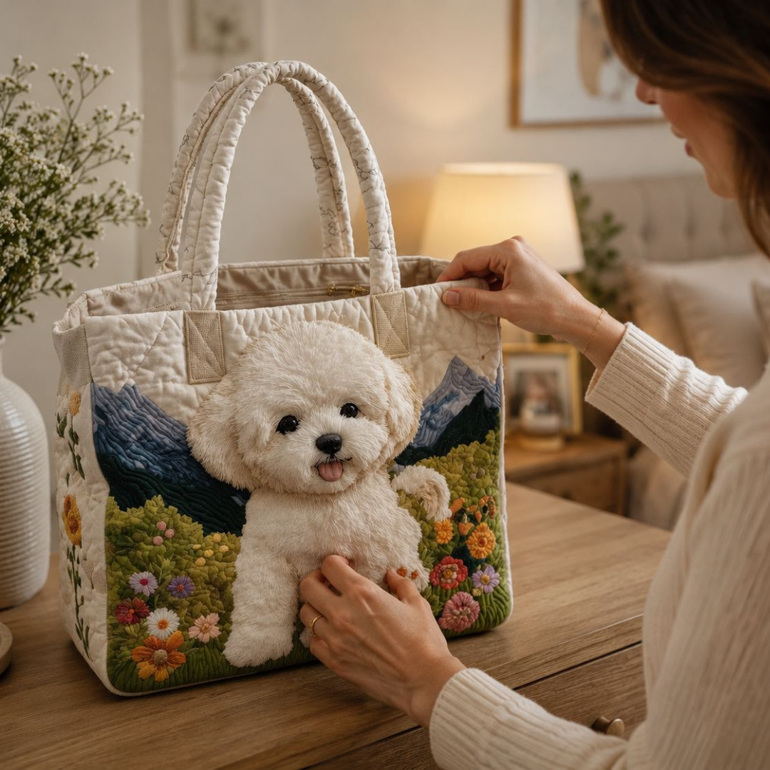 Sac fourre-tout matelassé - Chien Enchanté