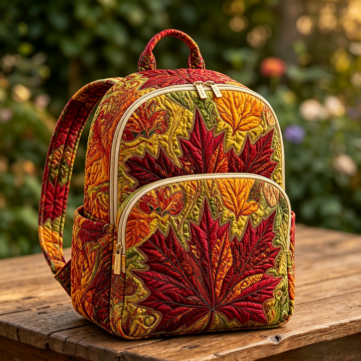 Sac à dos matelassé en forme de feuille d'érable