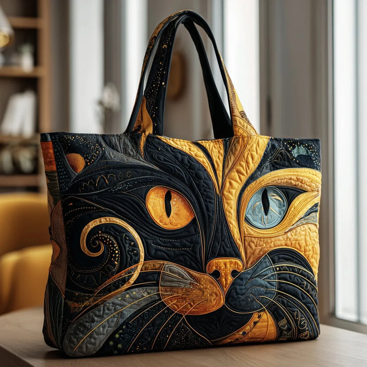 Sac fourre-tout matelassé - Chat mystique