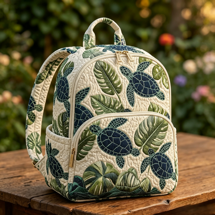 Sac à dos matelassé Tortues de Mer Tropicales