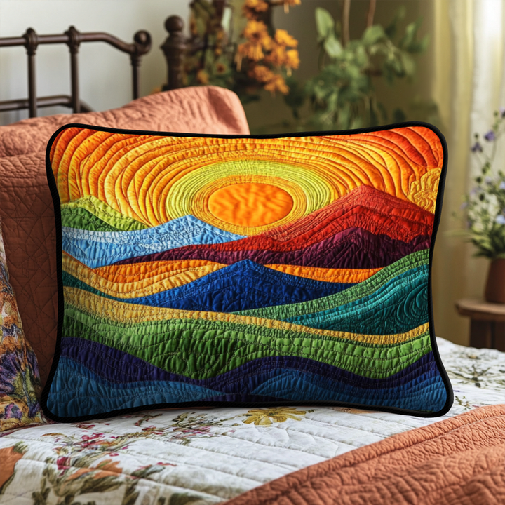 Housse de Coussin Matelassée Montagnes Rayonnantes NCU0NT6041