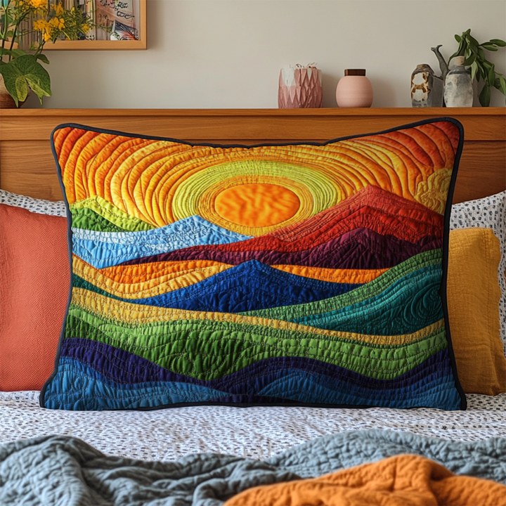Housse de Coussin Matelassée Montagnes Rayonnantes NCU0NT6041