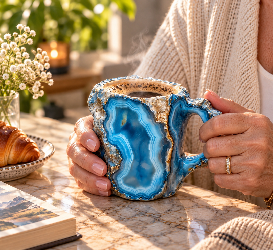 Tasses à café en minéraux infusés de cristal