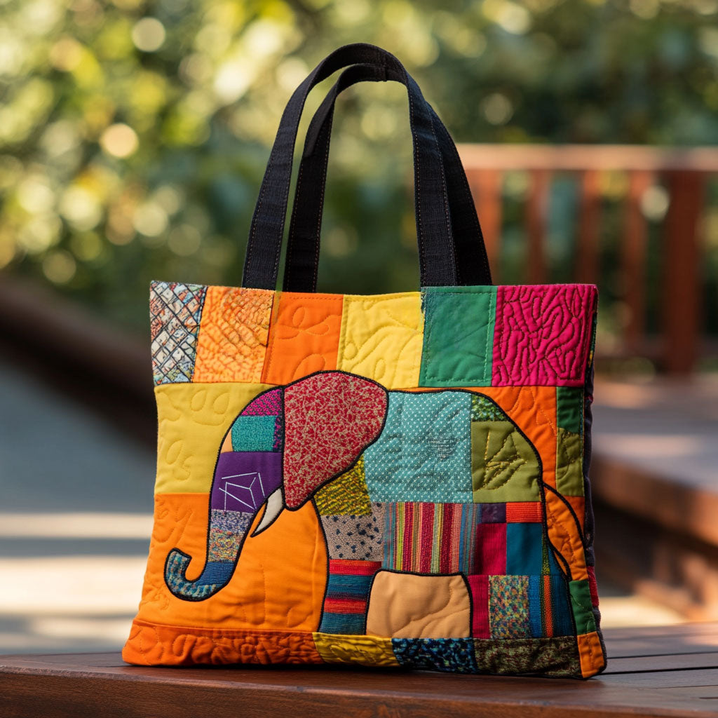 Sac fourre-tout matelassé motif éléphant joyeux WN0910044CL