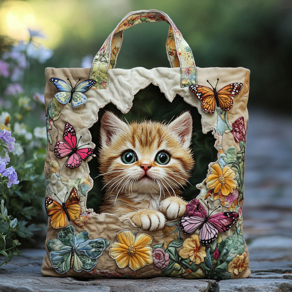 Sac fourre-tout matelassé Butterfly Cat WN2609002CL
