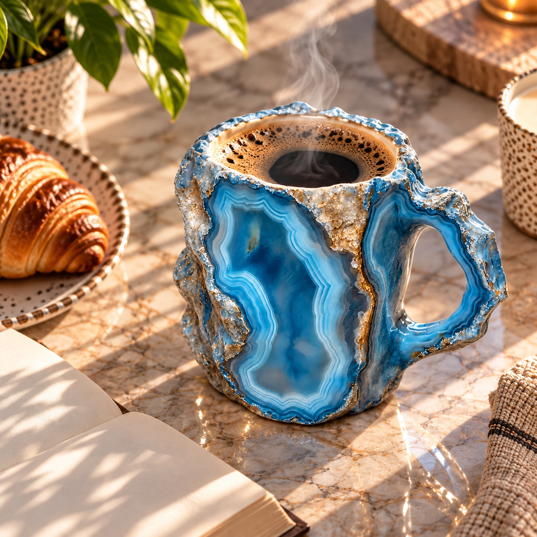 Tasses à café en minéraux infusés de cristal