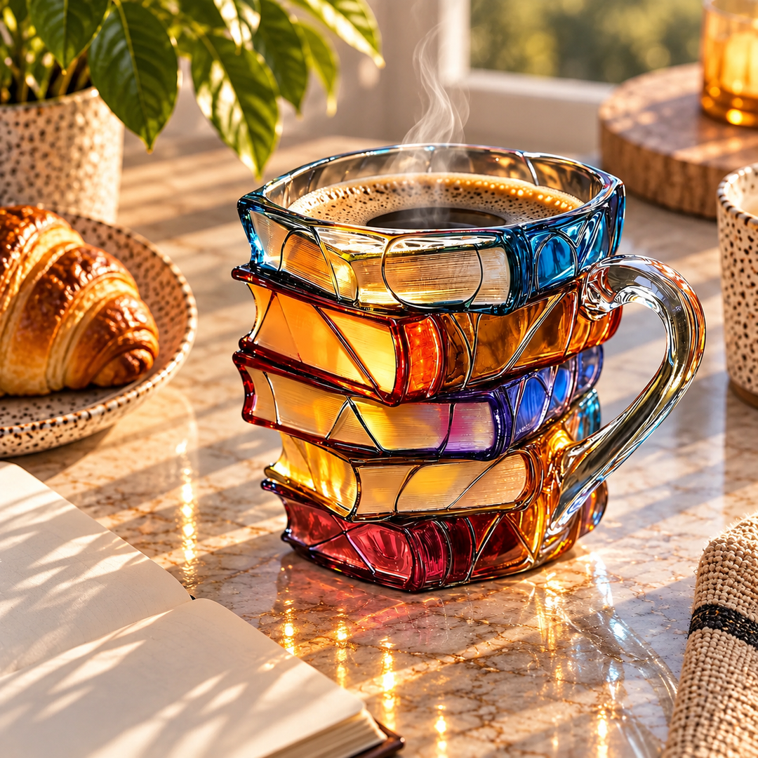 Tasse Unique en 3D Fait Main pour les Passionnés de Lecture