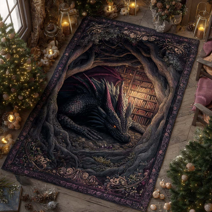 Abyssal Void Serpent Area Rug