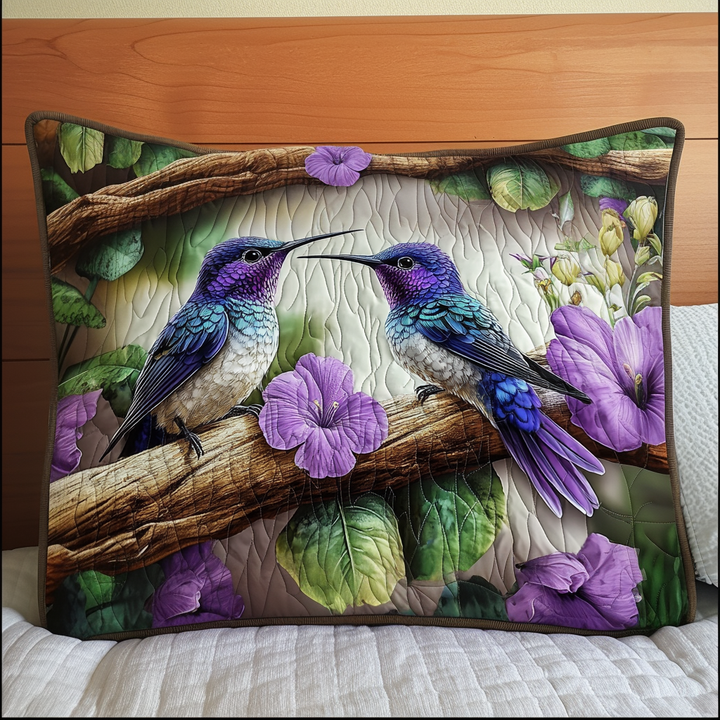 Housse de Coussin Matelassée Améthystes Lovebirds NCU0NT6209