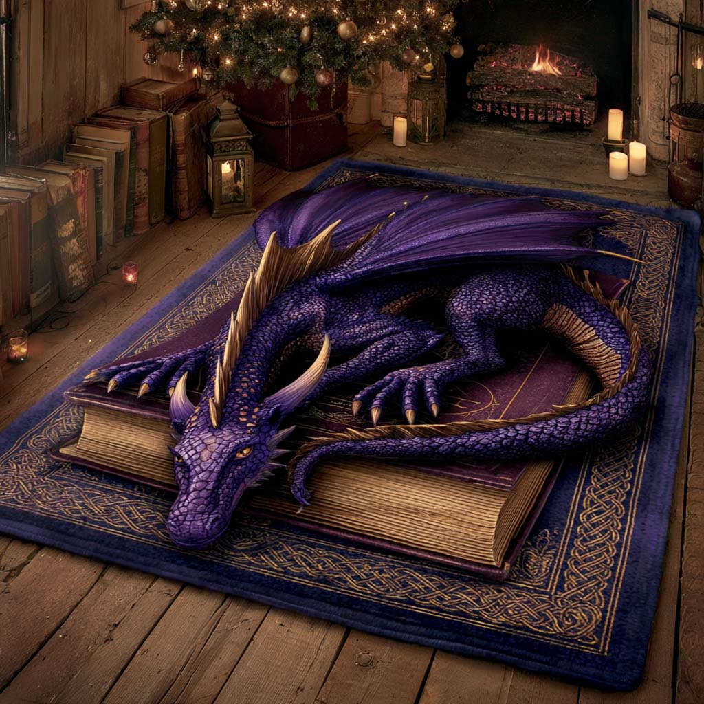 Amethyst Spellbound Dragon Area Rug NCU0XD2162