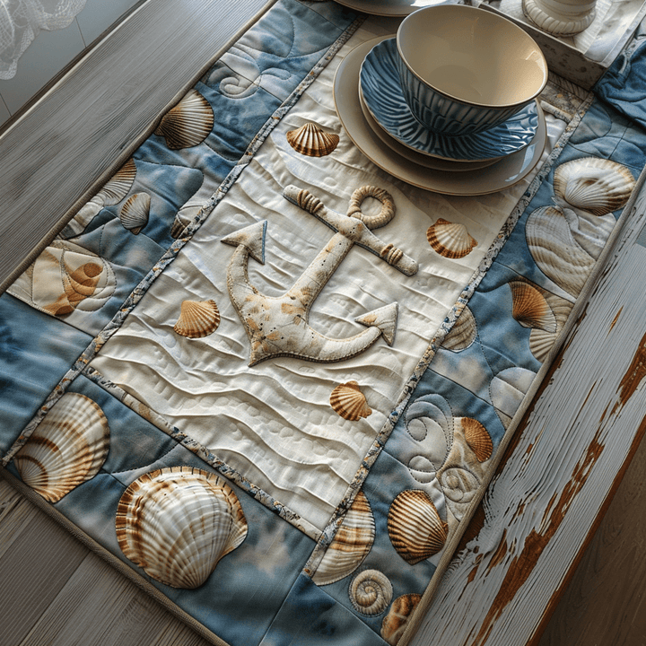 Chemin de Table Matelassé Anchors Away NCU0TH301