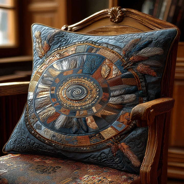 Housse de Coussin Matelassée Plumes Anciennes NCU0PT8326
