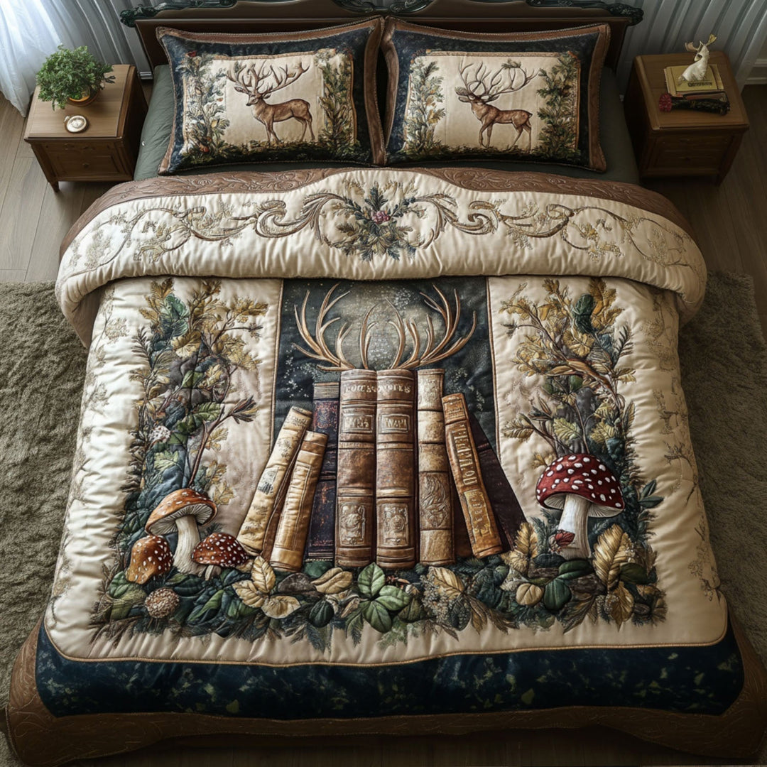 Ensemble de literie matelassé vintage 3 pièces