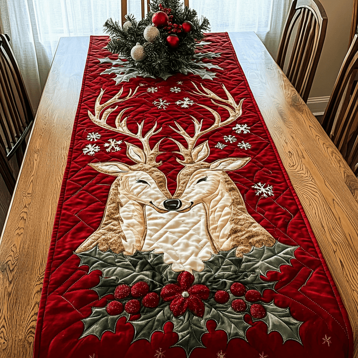 Nappe Quiltée Magie d'Hiver avec Antlers NCU0DK1424