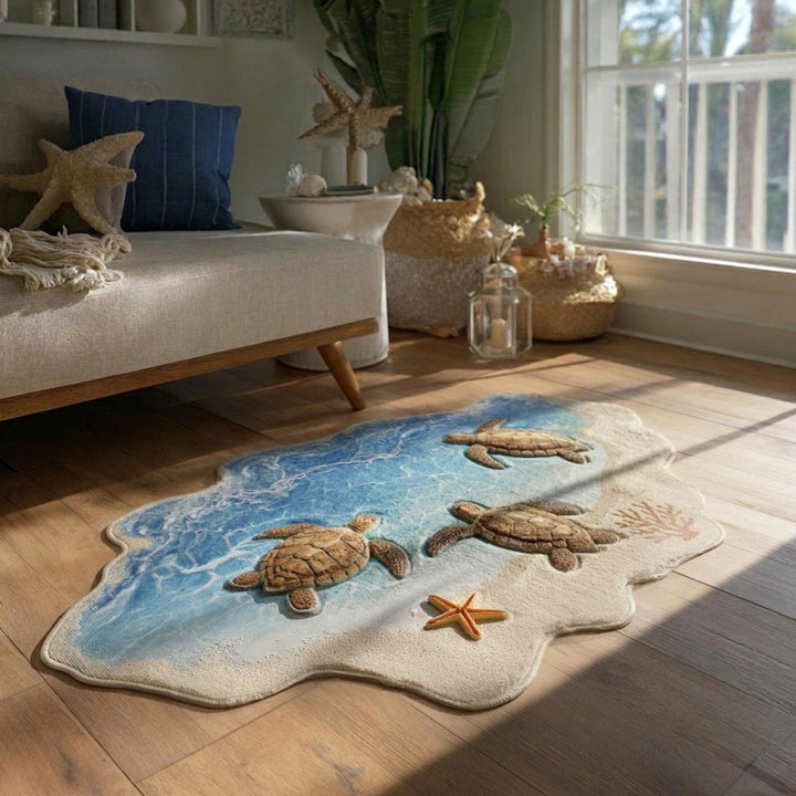Tapis de sol en forme personnalisée Aqua Paradise NCU0DV9645