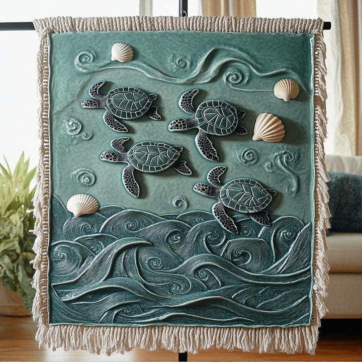 Couverture Tissée Aquatique