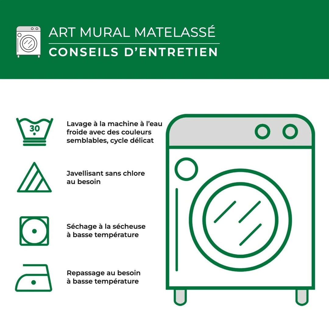 Conseils d’entretien – art mural matelassé