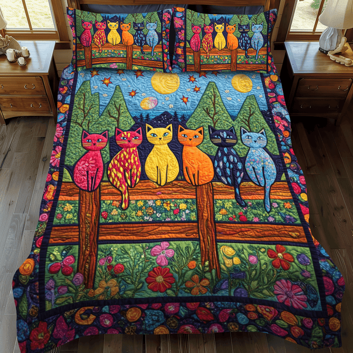 Ensemble de Literie Matelassée 3 Pièces Cat