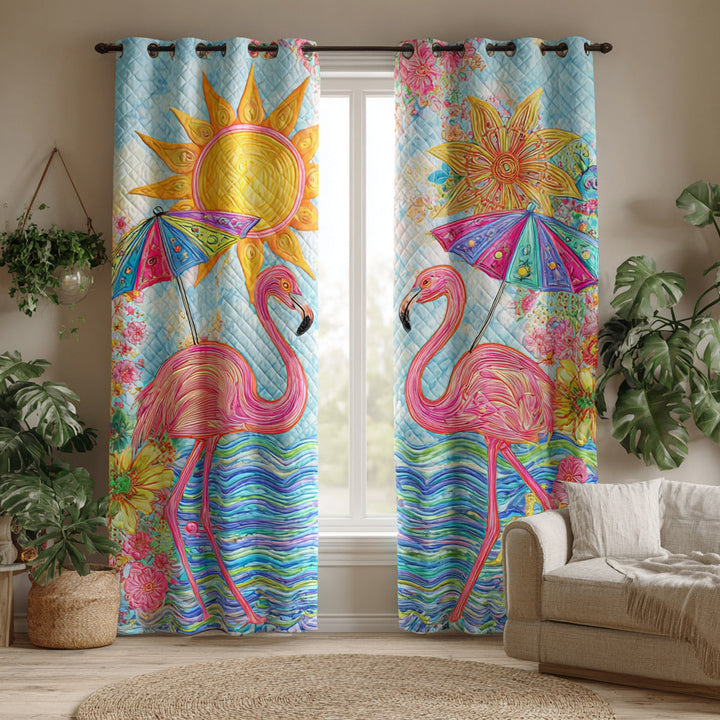 Rideaux matelassés Flamant Azure NCU0HH1722