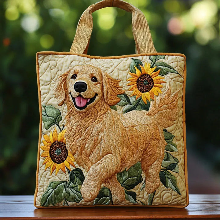 Sac Tote Matelassé - Golden Retriever