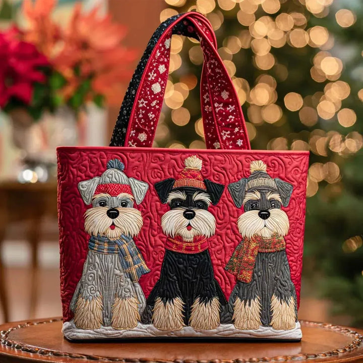 Sac fourre-tout matelassé - Trio de Schnauzers