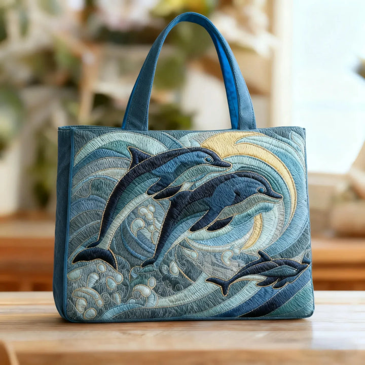 Sac fourre-tout matelassé - Dauphin de l'océan