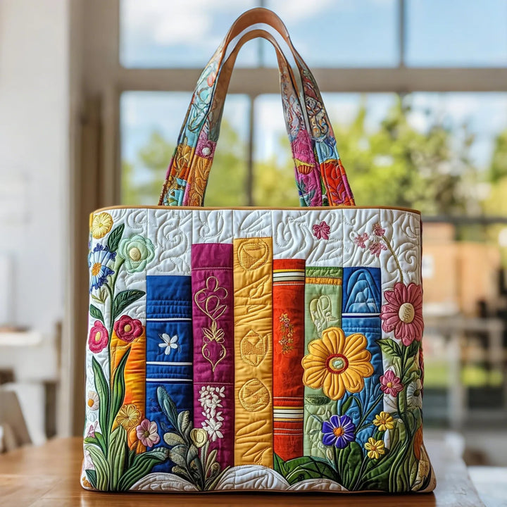 Sac fourre-tout matelassé - Bibliothèque florale