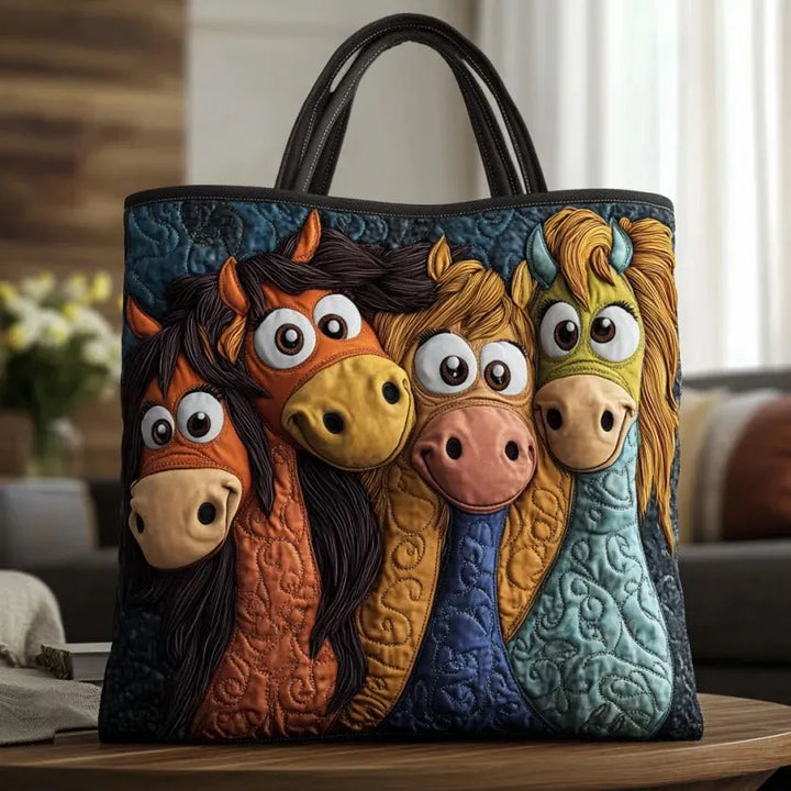Sac fourre-tout matelassé - Poneys ludiques