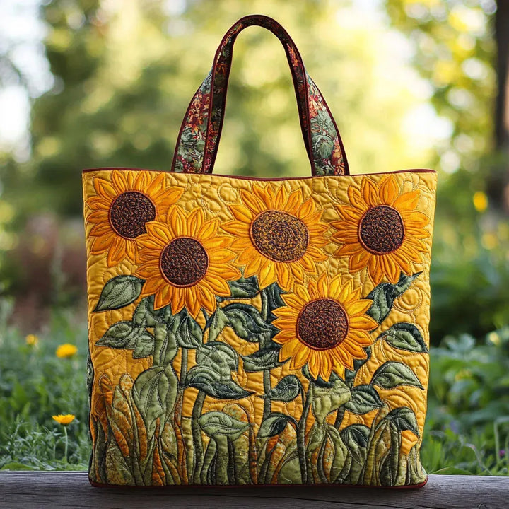 Sac fourre-tout matelassé - Tournesols
