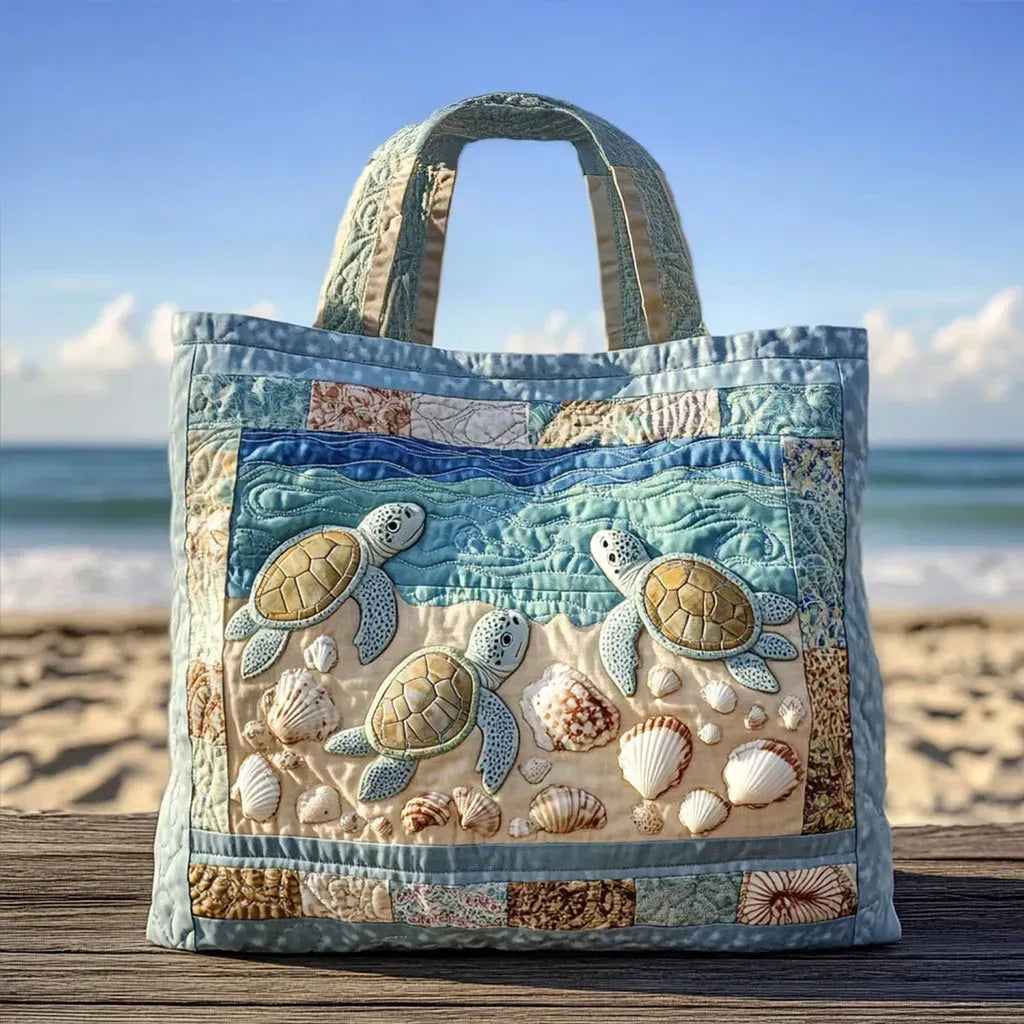 Sac fourre-tout matelassé - Tortues de mer