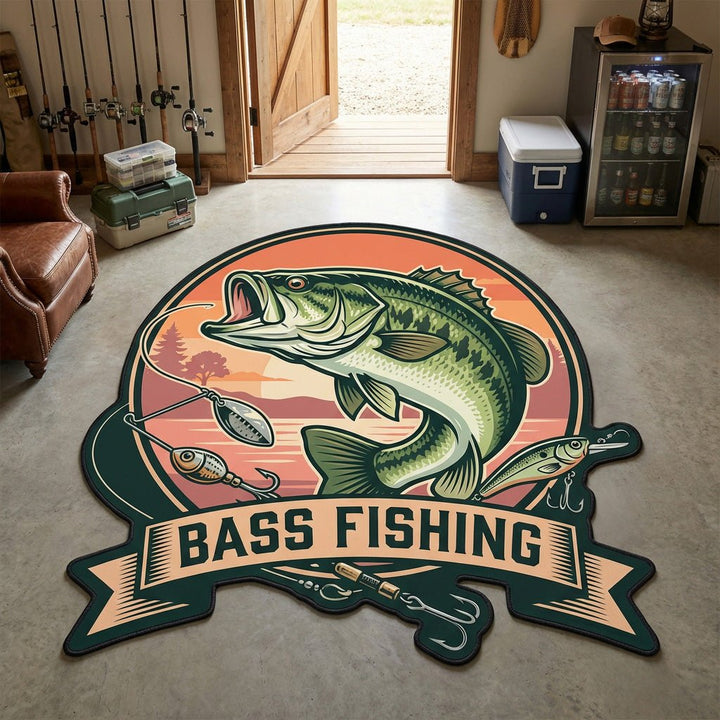 Tapis en Forme Personnalisée Badge de Basse NCU0TV1864