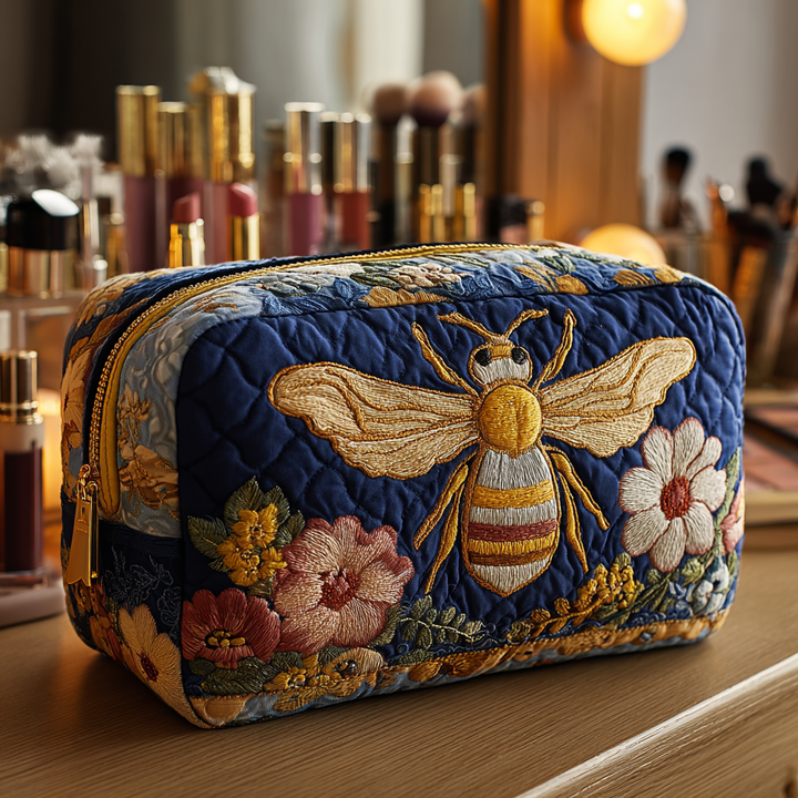 Trousse de Maquillage Matelassée Bee Blossom