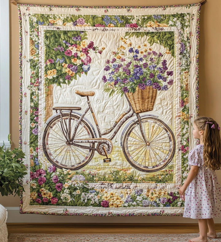 Art mural matelassé Fleurs à Vélo NCU0PT813