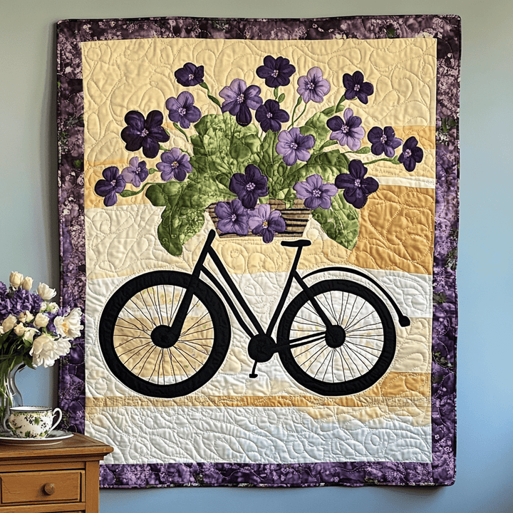 Art de Quilt Accroché Bouquet de Bicyclette NCU0TL1008