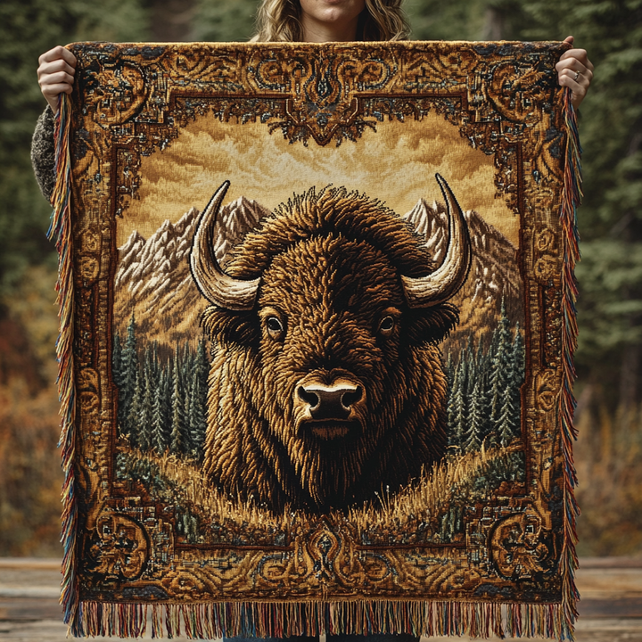 Couverture en Tissage Bison