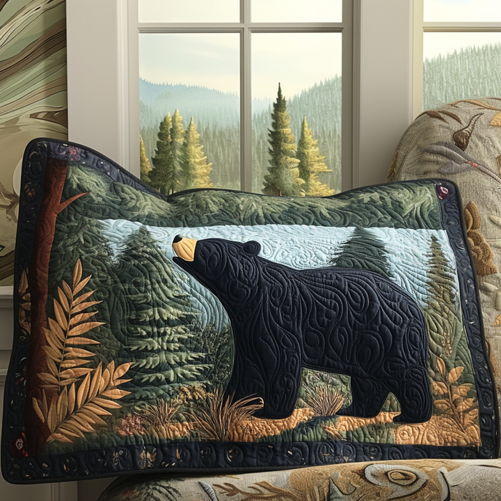 Taie d'oreiller en patchwork Black Bear Pines NCU0DV6345