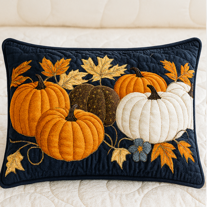 Housse de Coussin de Lit Matelassée Jours de Citrouille Bénis NCU0NT8864