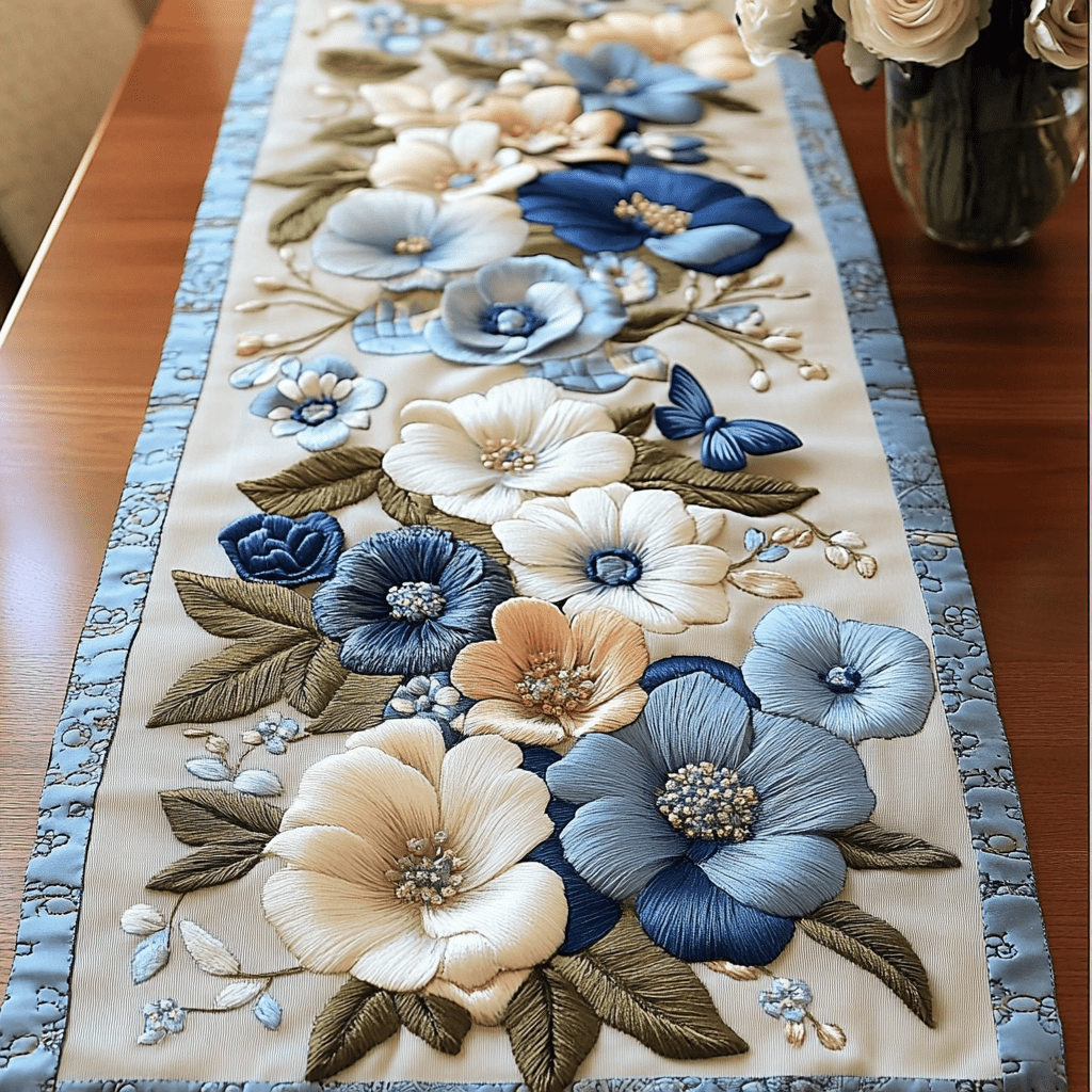 Nappe Matelassée Élégante en Fleurs NCU0VL1433