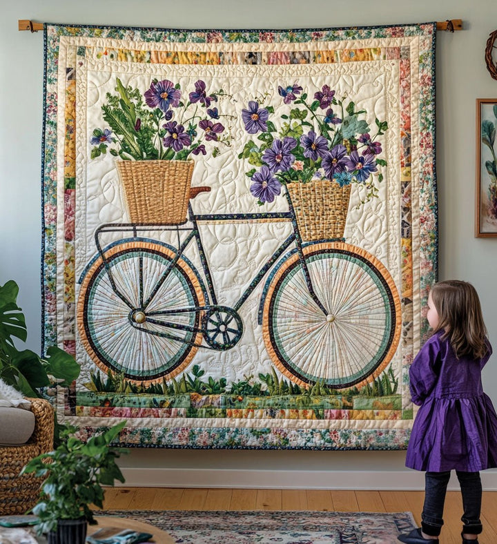 Art mural matelassé Roues Fleurissantes NCU0PT816
