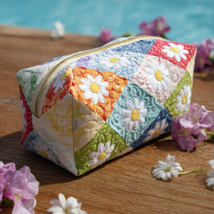 Trousse de Maquillage Matelassée Bloomy Charm