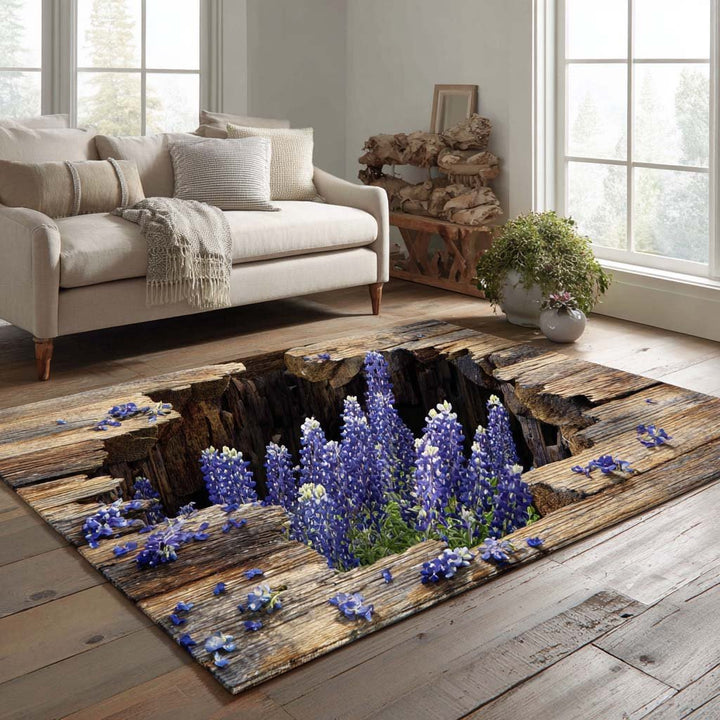 Tapis Fleur Bleue NCU0XD996