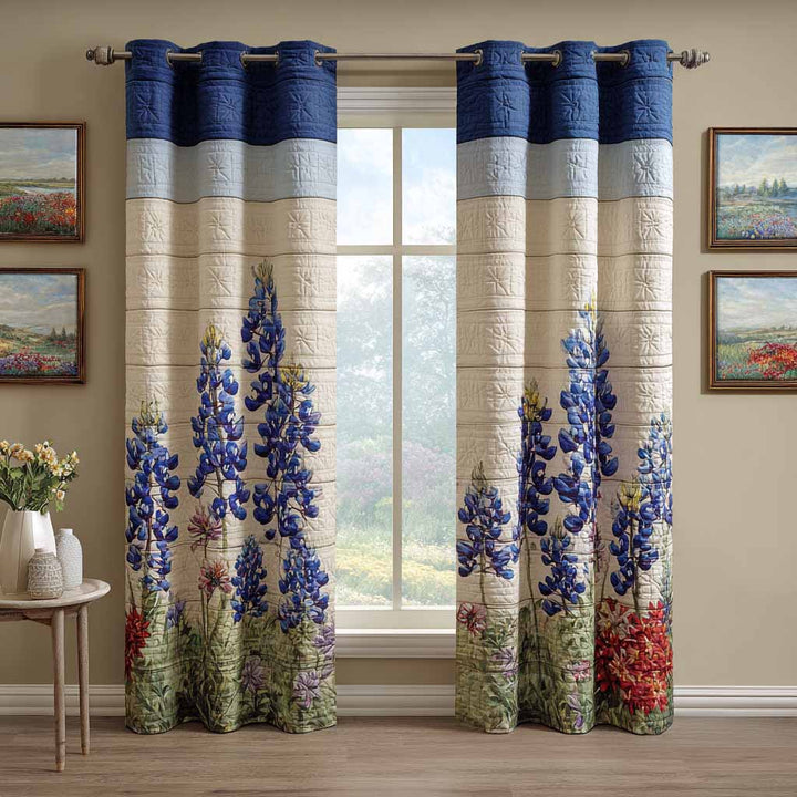 Rideaux Matelassés Bleu Prairie NCU0XD2316