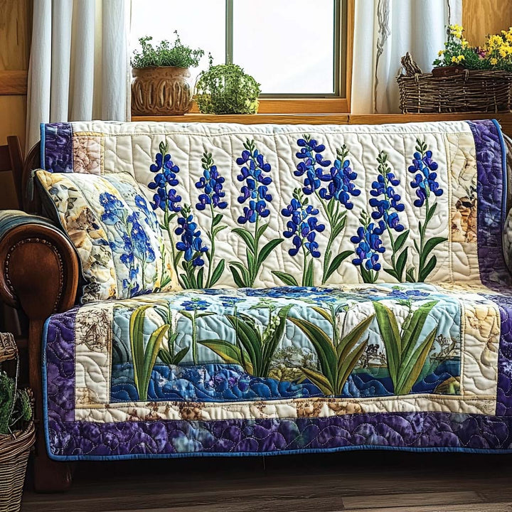 Housse de canapé matelassée Bluebonnet Bloom