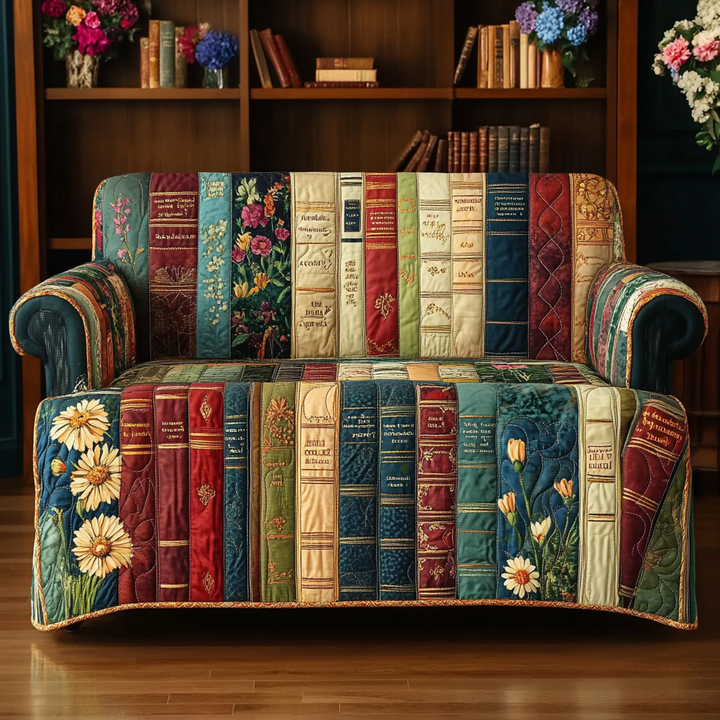 Housse de canapé matelassée Book Haven