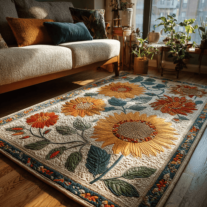 Bright Sunflower Area Rug NCU0DK10323