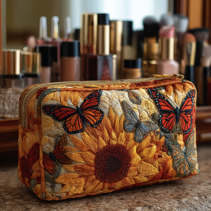 Trousse de Maquillage Matelassée Butterfly Glow