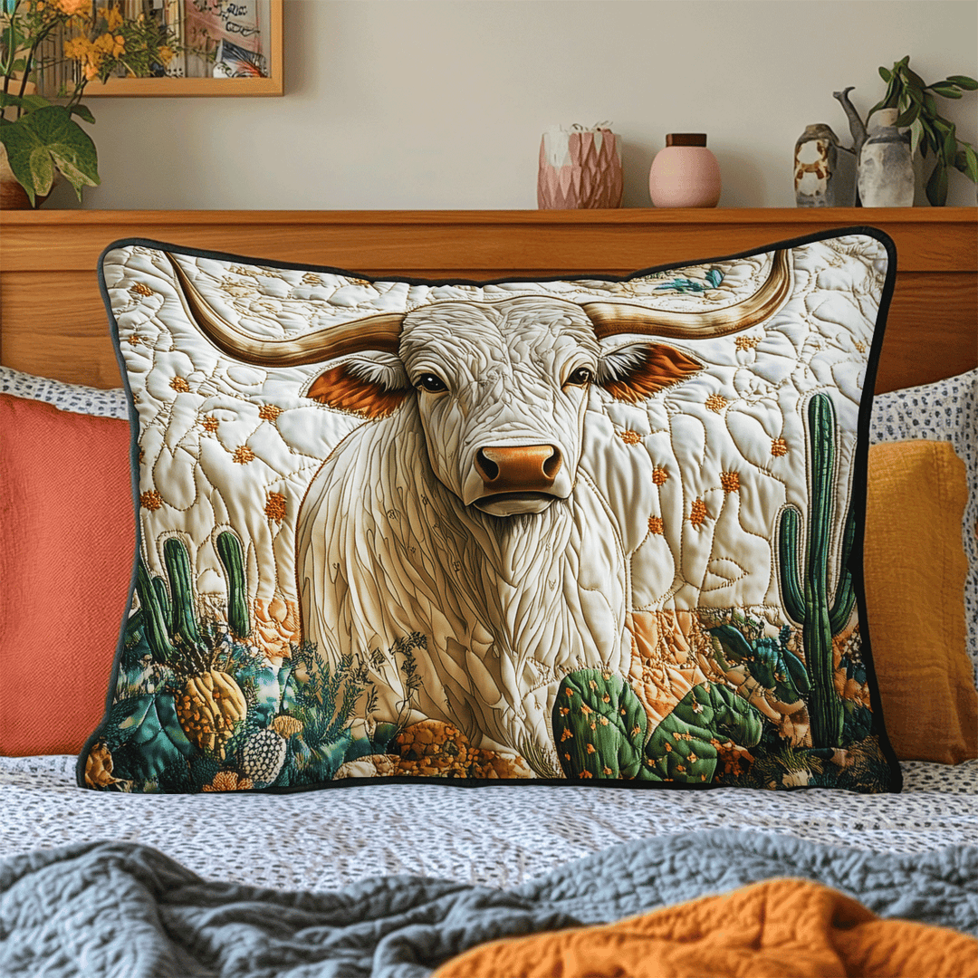 Housse de Coussin Matelassée Cactus Longhorn NCU0DV5175