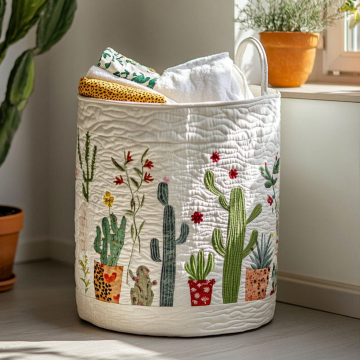 Panier à Linge Matelassé Cactus Bloom NCU0PTT1081