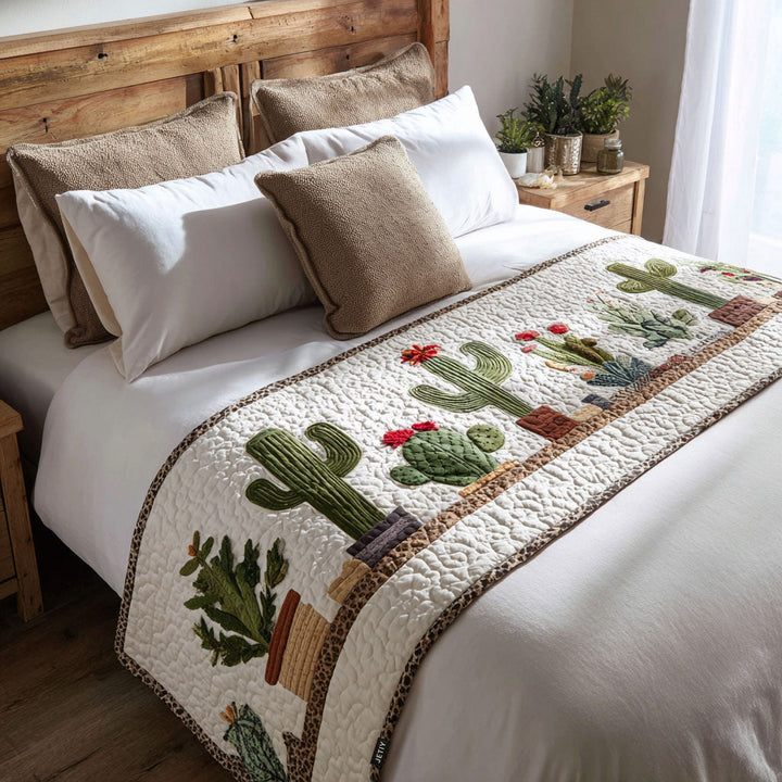 Couverture de lit matelassée Cactus Cutie